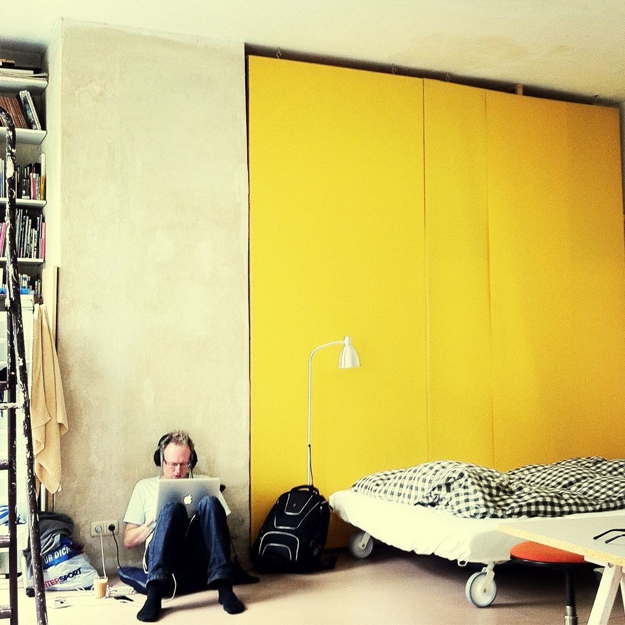 yellow, architecture, built structure, indoors, wall - building feature, wall, building exterior, chair, absence, house, empty, table, no people, window, day, multi colored, door, sunlight, in a row, home interior