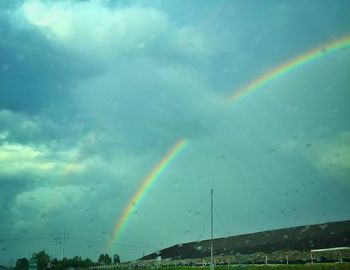 Rainbow over landscape