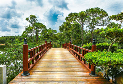 High resolution photo of a bridge in a japanese garden