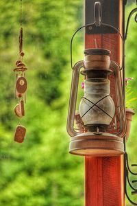 Close-up of hanging lights