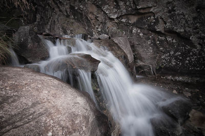 Scenic view of waterfall