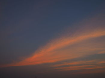 Low angle view of sky at sunset