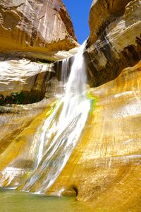 Scenic view of waterfall