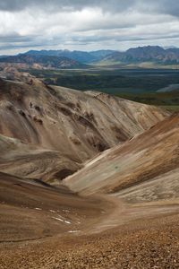 High angle view of landscape against sky