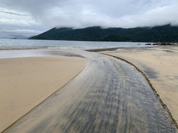 Scenic view of beach against sky on ilha grande rio de janeiro 