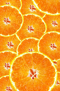 Full frame shot of orange slices