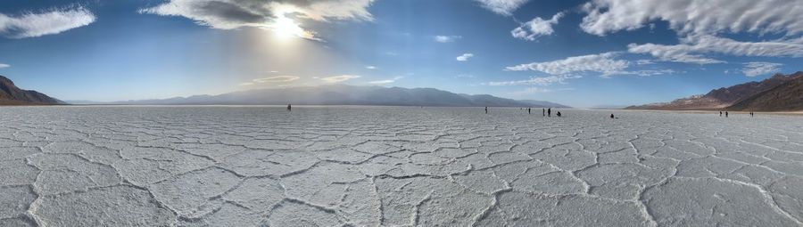 Panoramic view of desert against sky