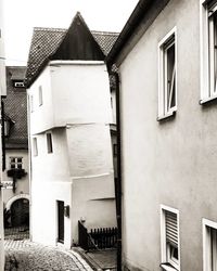 Exterior of houses against clear sky