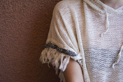 Close-up of woman standing in pond