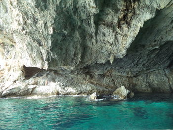 Rock formations in sea