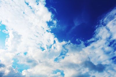 Low angle view of blue sky