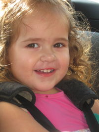 Portrait of cute girl smiling