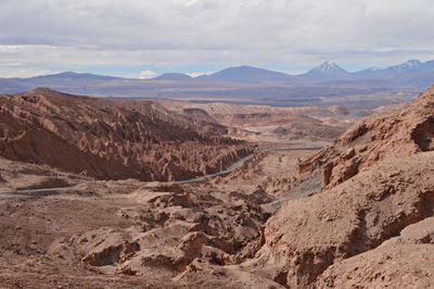 Scenic view of desert against sky