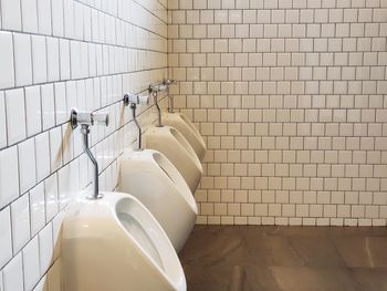 View of white wall in bathroom