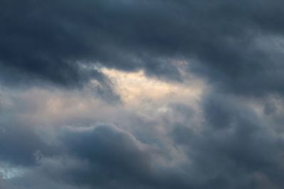 Low angle view of storm clouds in sky