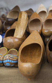 Close-up of shoes for sale