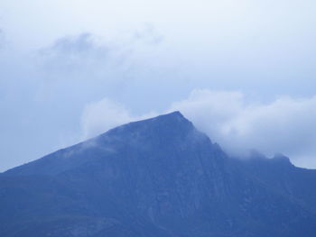 Low angle view of mountains against sky