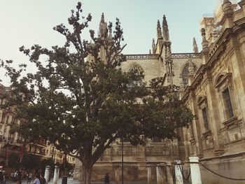 Low angle view of historical building