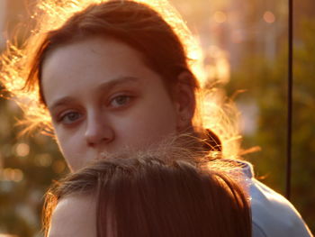 Close-up portrait of girl