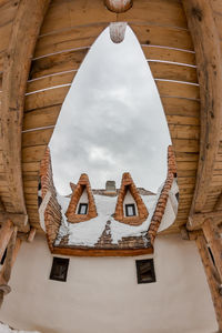 Low angle view of built structure against sky