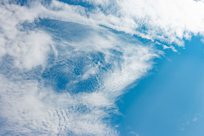 Low angle view of clouds in sky