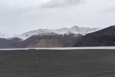 Pangong tso, tibetan for high grassland lake, also referred to as pangong lake.