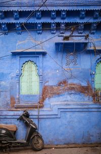 Old building against blue sky
