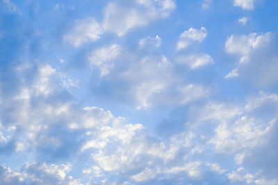 Low angle view of clouds in sky