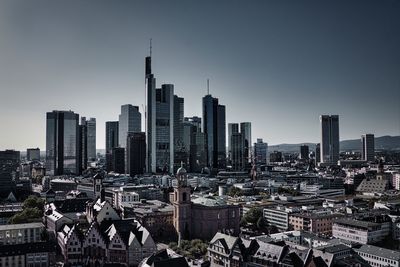 Aerial view of buildings in city