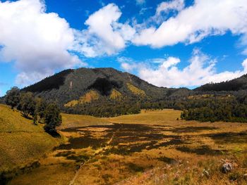 Scenic view of landscape against sky