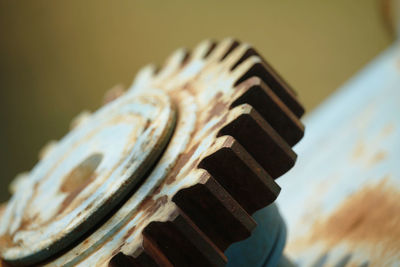 Close-up of rusty machine