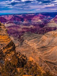 Looking down into the grand canyon 