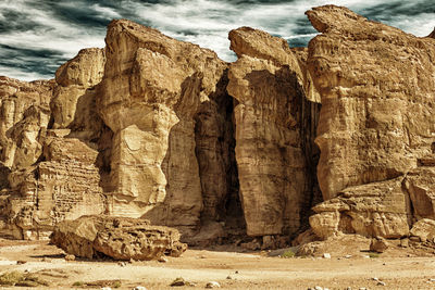 Rock formations at seaside