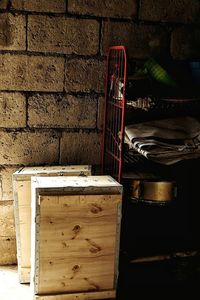 Close-up view of brick wall