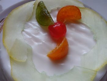 Close-up of dessert in plate