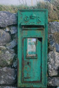 Close-up of old door