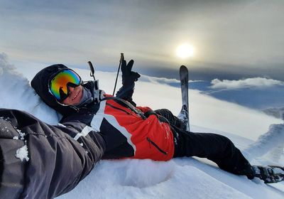 People skiing on snow