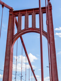 Low angle view of bridge against sky
