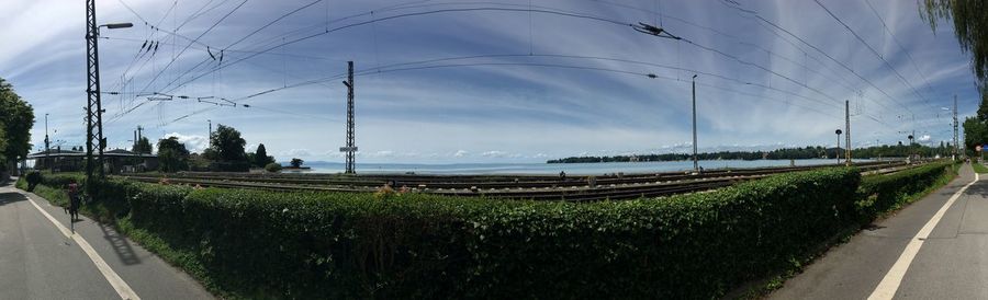 Panoramic view of road against sky