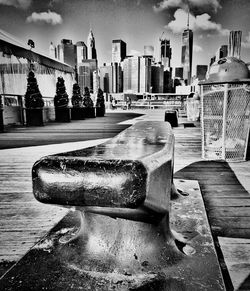 Reflection of city in water