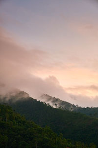 Scenic view of landscape against sky during sunset