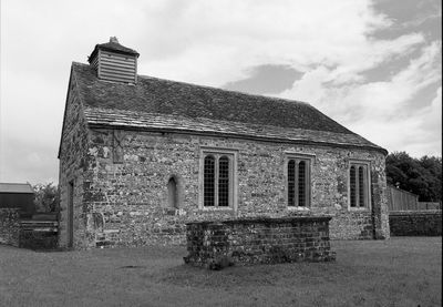 Exterior of old ruin building