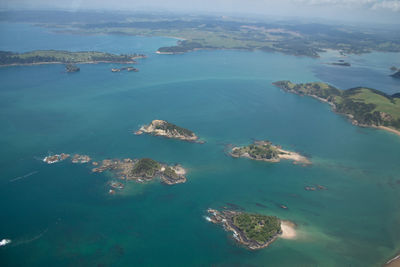 High angle view of sea against sky