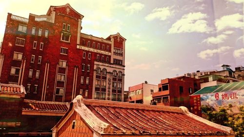 Low angle view of building against sky