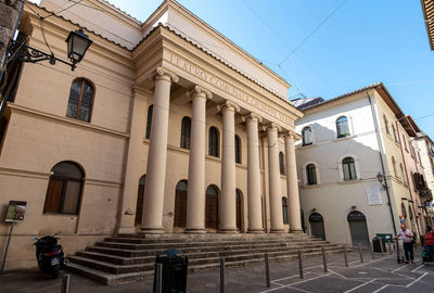 Low angle view of building against sky