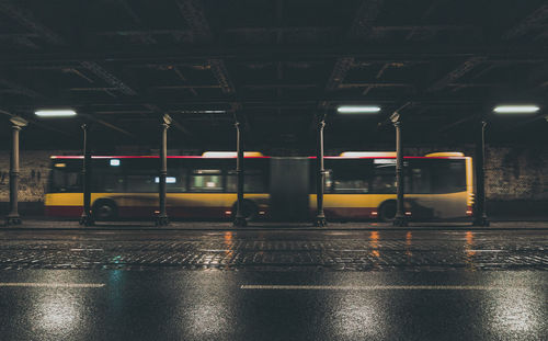 Cars on road at night