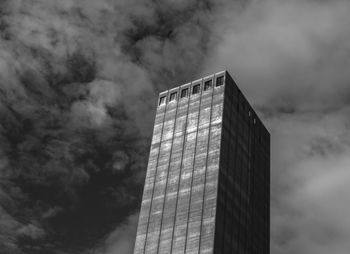 Low angle view of modern building against sky