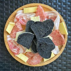 Close-up of food in plate on table