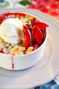 Close-up of dessert served in bowl