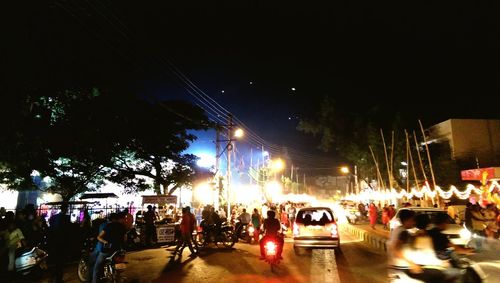 Crowd at night